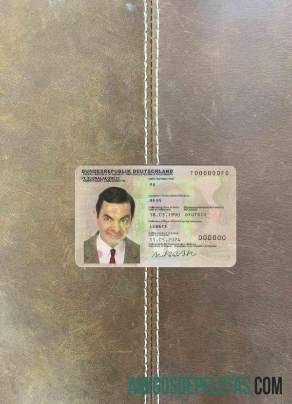 Germany ID olhar de foto frente amostra